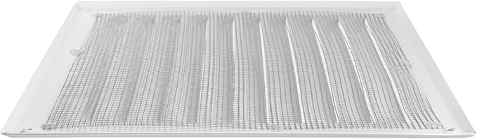 Square Ventilation Grille / 8" x 8" Inch Inside Measurement/White Metal Air Vent Louver - Inside/Outside use - / 10" x 10" Inch Outer Measurement