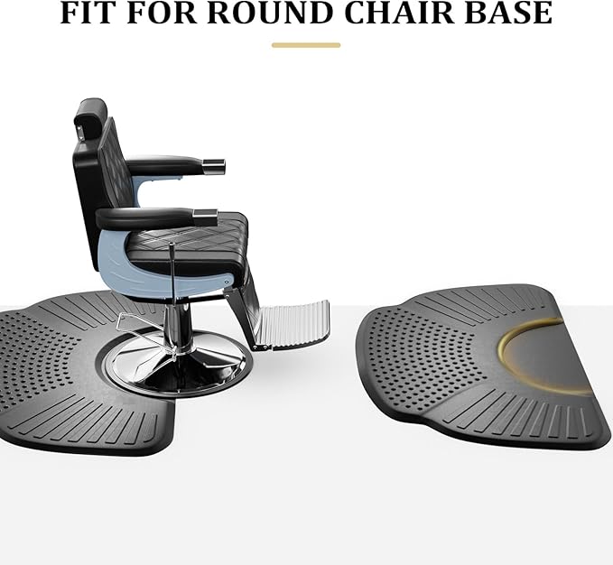 3.3' x 5' Salon Anti Fatigue Mat for Hair Stylist 1'' Thick, Comfort Barber Shop Beauty Floor Mats Under Styling Chair