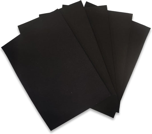 Neoprene Fabric Assortment Sample Patch Sheet Packs for Sewing Material Wetsuit Repair (5 Pack, 1mm Black)