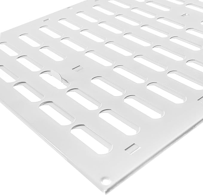 16" x 12" Inch (Outer Dimensions) White Adjustable Air Wall Vent Cover - Indoor Outdoor Metal Grille - Heating, Cooling, Ventilation for Home, Garage, Shed - Open and Close Register 15.72 x 11.81