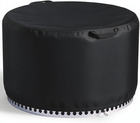 Chinchilla Round Fire Pit Cover for Solo Stove Bonfire 22 inch - Waterproof 600D Oxford Fabric Cover, Tear Resistant & All-Weather Protection for Smokeless, Gas, Table, or Bowl Fire Pits