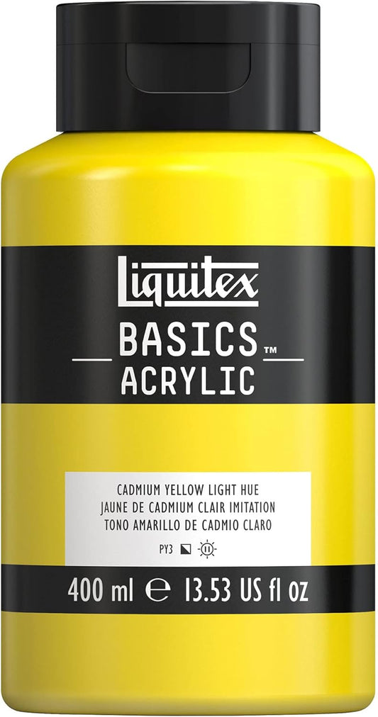 Liquitex BASICS Acrylic Paint, 400ml (13.5-oz) Bottle, Cadmium Yellow Light Hue