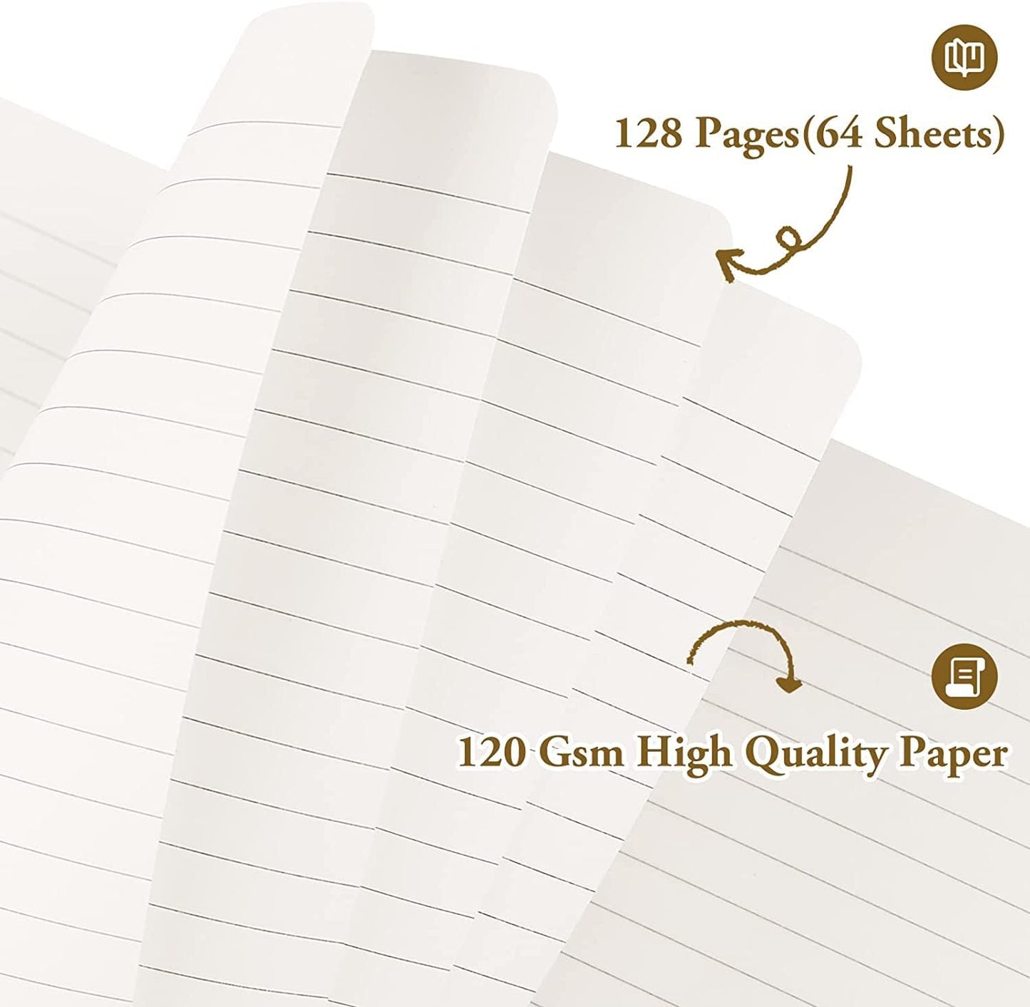 Huhuhero Notebooks Journal, Ruled Notebook, Premium Thick Paper Lined Journal, Black Hardcover Notebook for Office Home School Business Writing Note Taking Journaling, 5"×8.25" (5, Green)