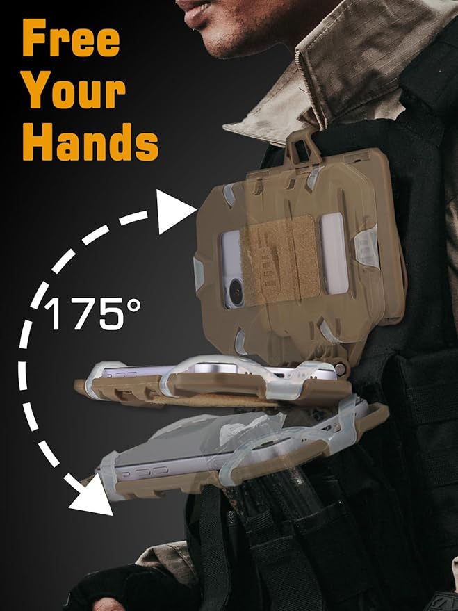 Tactical Gear Plate Carrier Vest Accessories Phone Chest Mount Holder for Screen Size 4.7"-6.7"