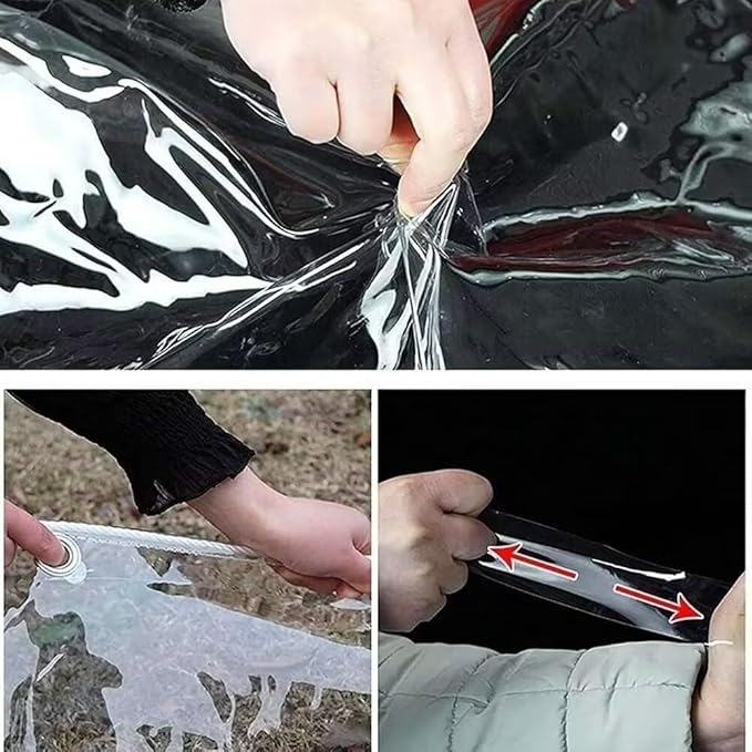 Clear Tarp with Grommets,Transparent Heavy Duty PVC Vinyl Tarpaulin， Anti-Tear Waterproof ，14Mil Clear Awning Canopy Patio Enclosure,for Home Garden Outdoor（10' x 20'）