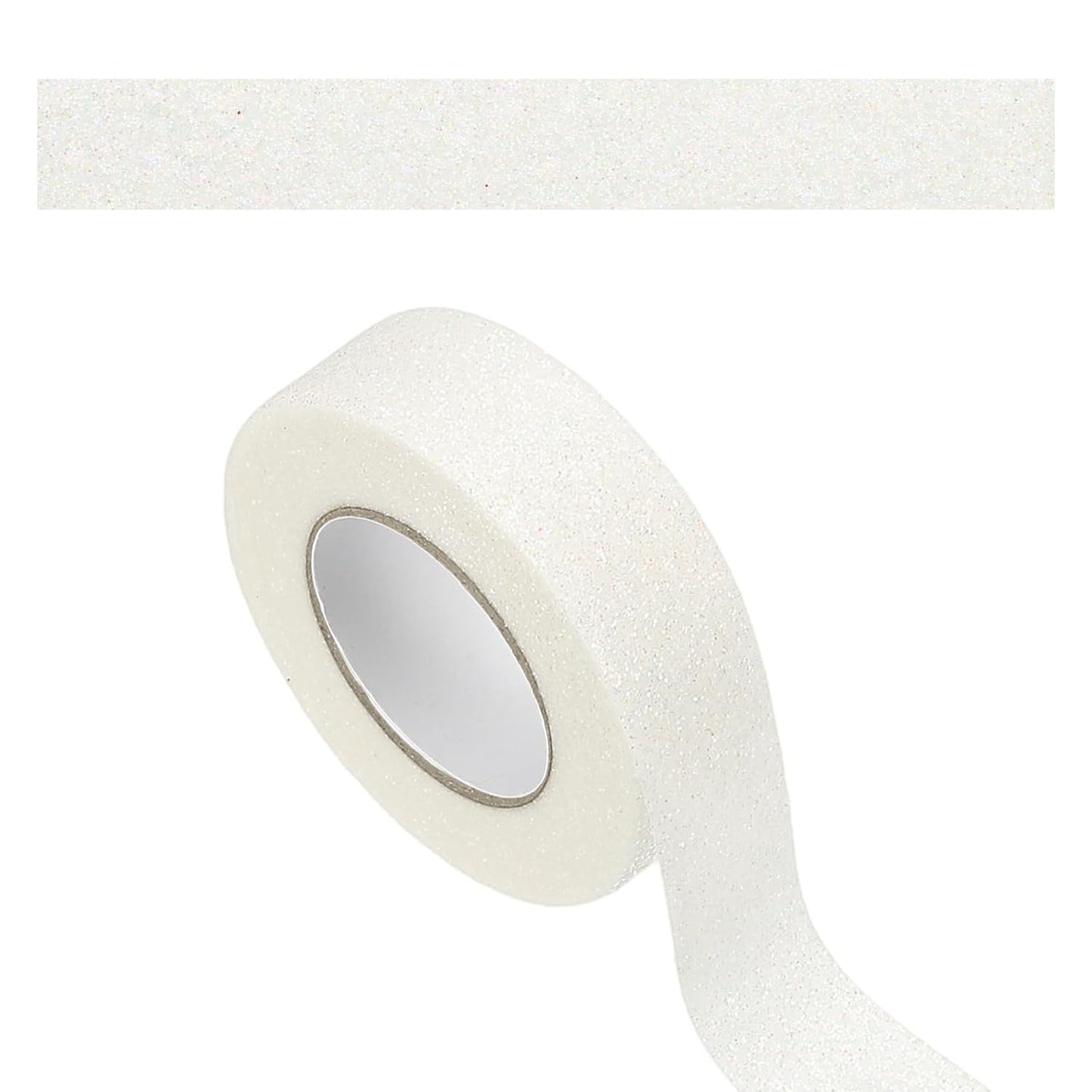 PATIKIL 1 Roll Glitter Paper Washi Tape, Washi Decorative Tape for Crafts, White