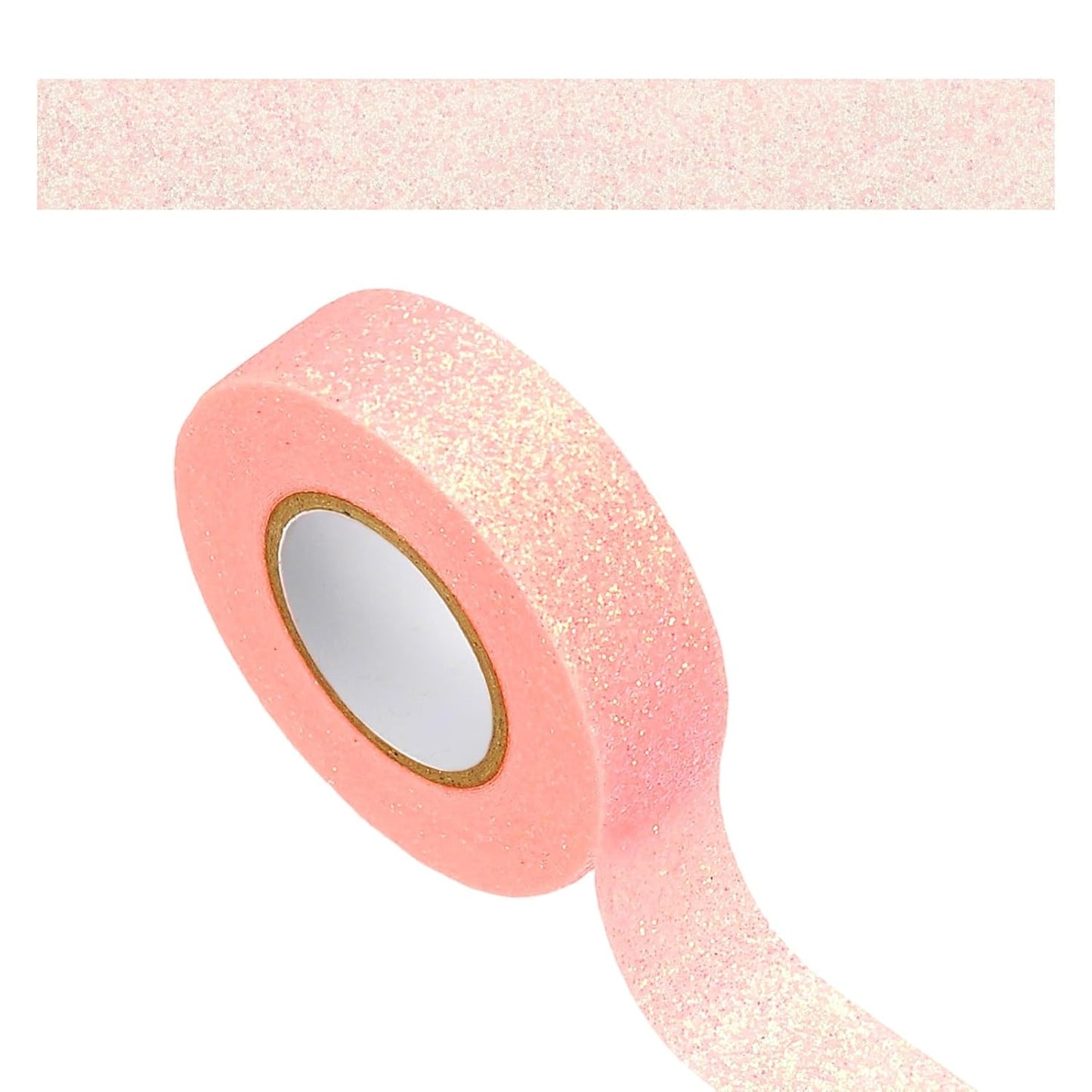 PATIKIL 1 Roll Glitter Paper Washi Tape, Washi Decorative Tape for Crafts, Pink