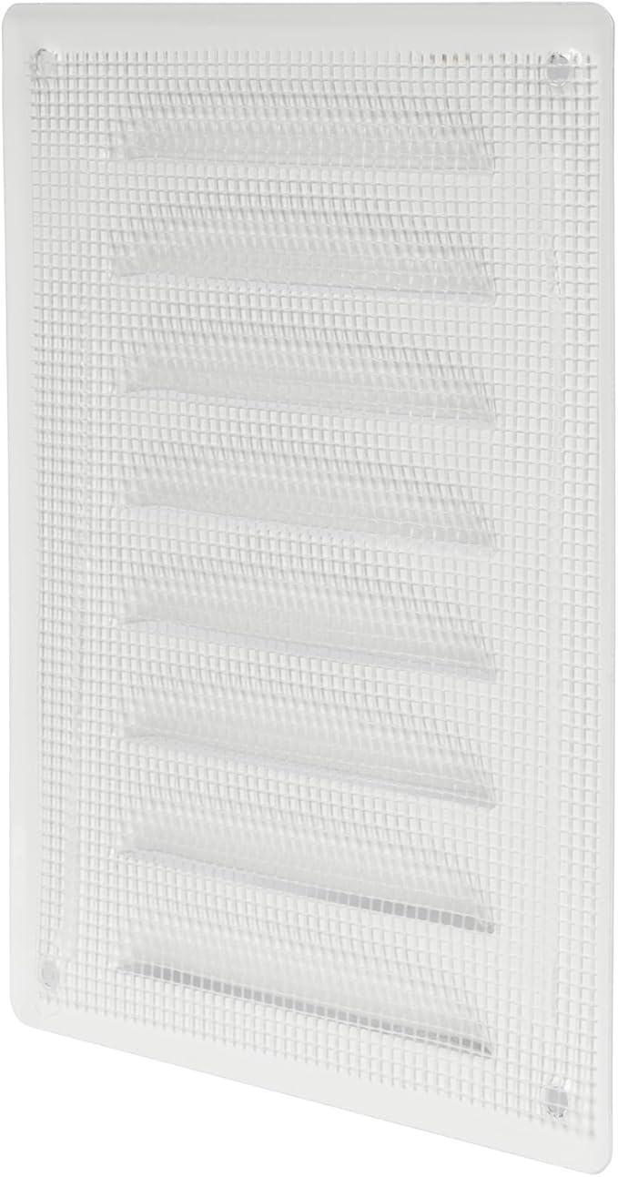 Repa Market 5.5" x 7.5" Inch White Steel Air Vent Cover with Screen Mesh – Scratch-Resistant Powder-Coated Grille – for Ceiling or Wall – HVAC Return or Supply Vent – Indoor Outdoor Use