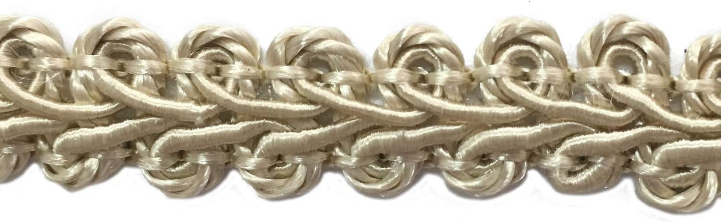 BEL AVENIR Braid Trim 1/2 inch 13.6 Yards French Gimp Basic Sewing Polyester DIY Crafts Costume Home Decorative (Beige)