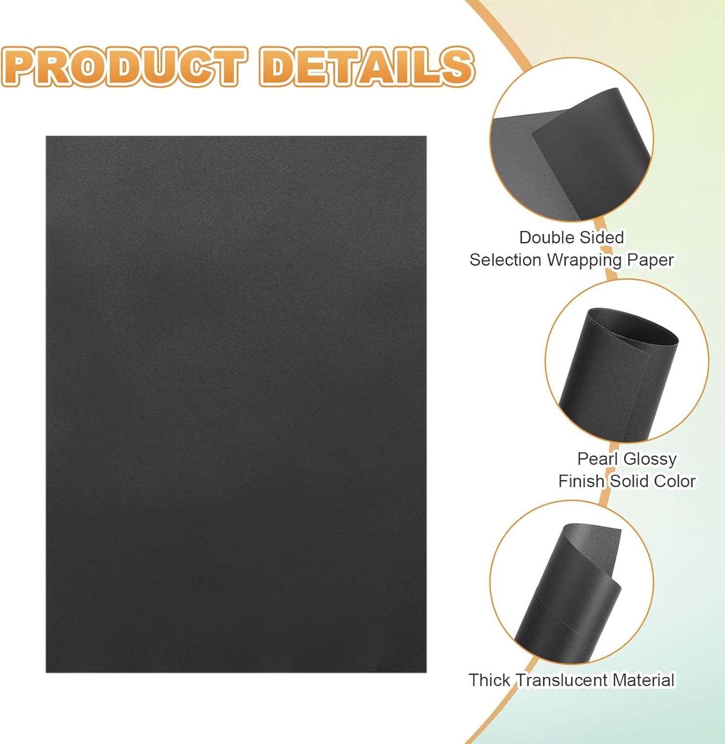 MECCANIXITY 100 Sheet Colored Vellum Paper 5.9" x 8.3", 100gsm Translucent Printable Vellum Sheets for Printing Wedding Invitations Inkjet Laser Printer, Black