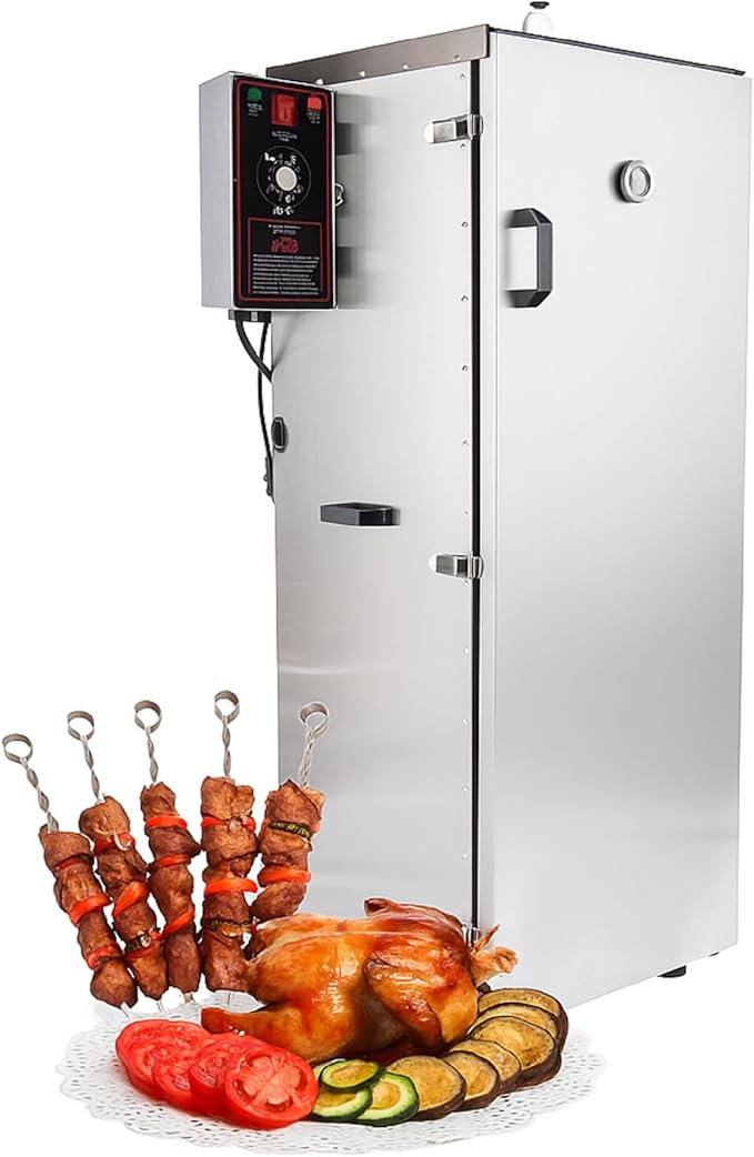 CLIVIA Electric Vertical Smoker, 9 Layers Outdoor Digital BBQ Smoker Oven with Adjustable Temperature&Time Controller, Barbecue Cooking, Grilling Smoking for Fish, Sausage, Jerky, Cheese