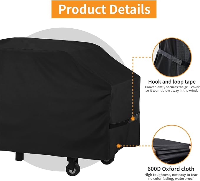 28 inch Blackstone Griddle Cover，600D Heavy Duty Waterproof Anti-UV Canvas Flat Top BBQ Cover for Blackstone 28'' Outdoor Cooking Gas Grill Griddle Station,