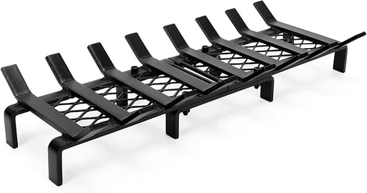 24" Fireplace Grates with Ember Retainer,Fireplace Wood Holder for Inside Fireplace, Fireplace Log Grate for Wood Stove