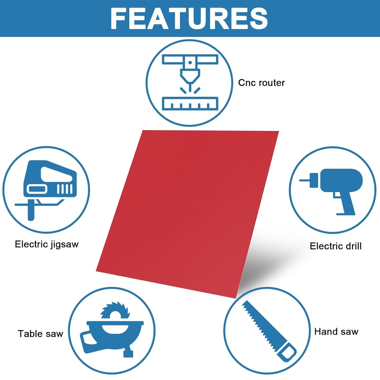 Anodized Aluminum Sheet Metal 12 x 1/32 Inch Red Plates Engraving Blanks for Laser Engraving, 0.8MM Thin Decorative Sheets Crafting, House Decoration