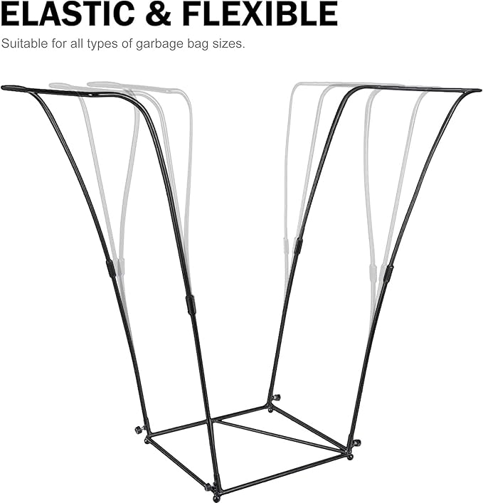 Metal Trash Bag Holder - Garbage Bag Holder Frame Holds 30-45 Gallon Bags-Multi-Use Outdoor Leaf Bag Stand for Yard Camping Garden Lawn Party Supplies (2 Pcs)