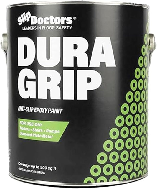 Dura Grip Anti-Slip Paint for Concrete, Wood, Tile and Metal – Non-Skid Coating for Floor, Decking and Ramps – Gallon (Safety Yellow)