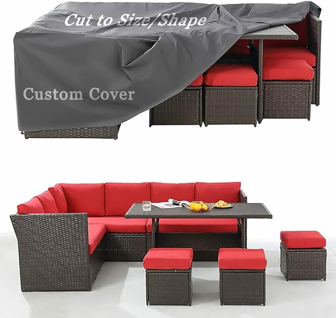 Custom Outdoor Waterproof Covers, Customized Furniture Protector Heavy-Duty Waterproof Cover for Table Chair Set and Garden Sofa