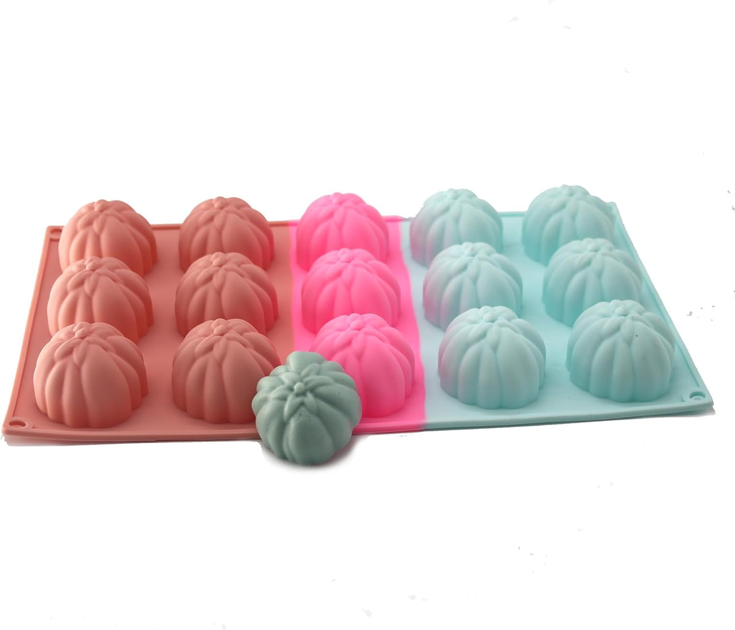 X-Haibei Fall Persimmon Fruit Silicone Mold - 15 Cavity for Soap, Cake, Chocolate, Jello, Resin - Realistic Detailed Design, Food Grade Flexible Bakeware Pan - 2.5oz per Cell