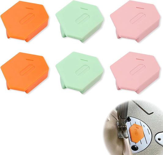 Pcmursal 6 Packs Magnetic Seam Guide for Sewing Machine, Multifunctional Polygonal Seam Guide Hemmer Guide with Scale, Sewing Supplies and Accessories for Magnet Making Machine