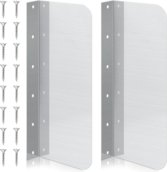 Therwen 2 Pcs Stainless Steel Side Splash Guard for Sink 15 x 6 Inch Wall Mount Guard with Screws Commercial Restaurant Hand Sink and Compartment Prep Sink Kitchen Sink Splash Protector Supply