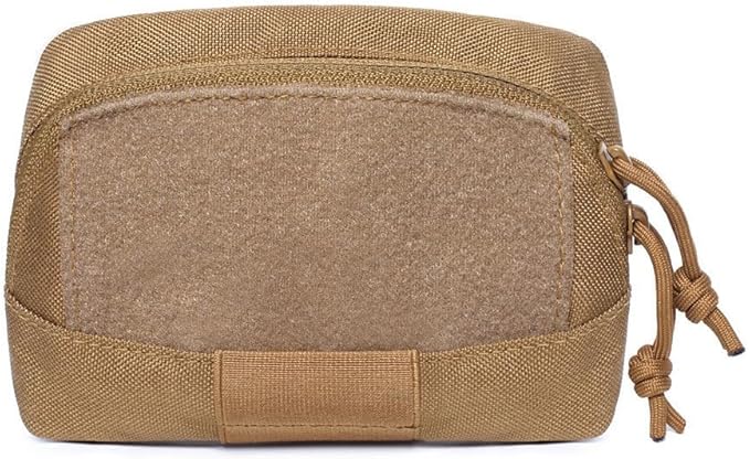 Tactical Modular Pocket Pouch Molle Small Tool Belt Hook Elastic Loops Plate Carrier Military Hunting Vest Mini Bag Outdoor (Tan)