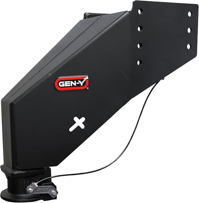 GEN-Y Hitch Fifth Wheel to Gooseneck Static Pin Box with SnapLatch Coupler, 30,000 Towing Capacity, 6,500 Tongue Weight, Fits Rhino Frames