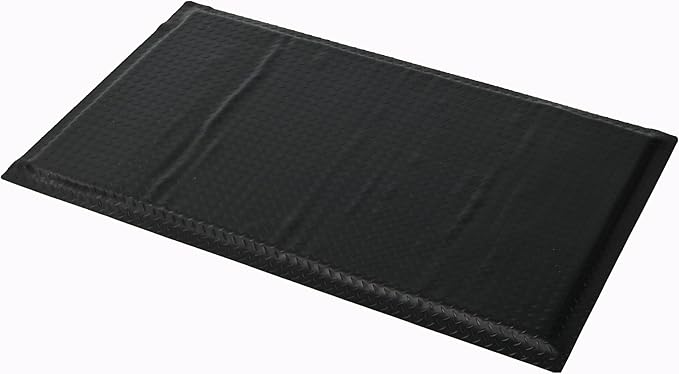 Nisorpa Anti Fatigue Mats Industrial 3' x 6' Ergonomic Standing Mat 15/16" Extra Thick Kitchen Mat for Standing Heavy Duty Commercial Diamond Plate Border Safety Support for Leg & Back Pain, Black