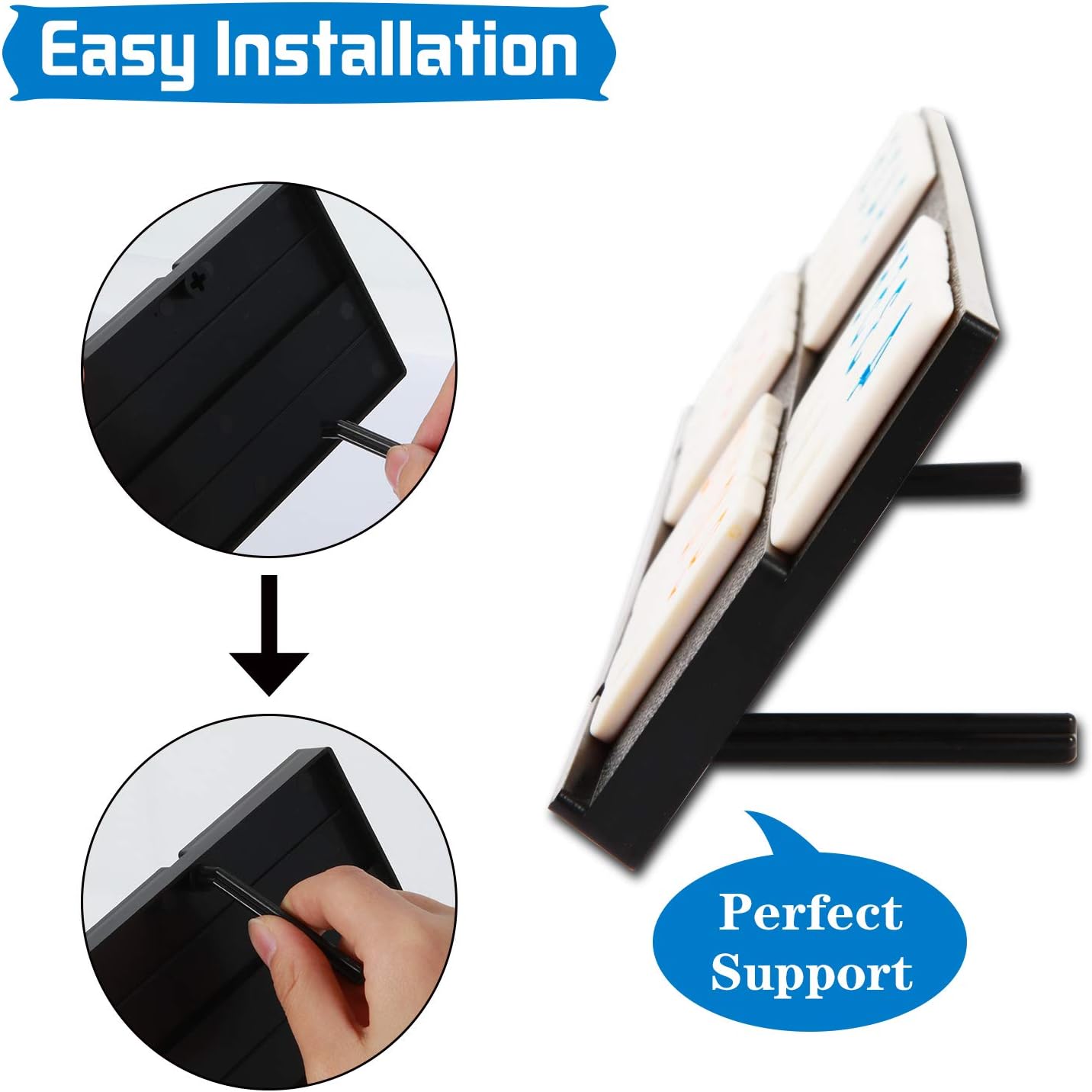 NOLIE 106 Tiles Rummy Cube Game Set with Aluminum Case and 4 Anti-Skid Durable Trays for 2-4 Players