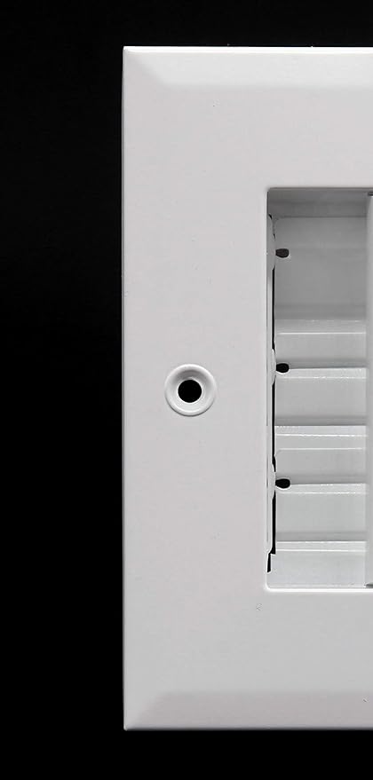 HVAC Premium 14''w x 4''h Adjustable AIR Supply Diffuser - HVAC Vent Cover Sidewall or Ceiling - Grille Register - High Airflow - White [Outer Dimensions: 15.75''w X 5.75''h]