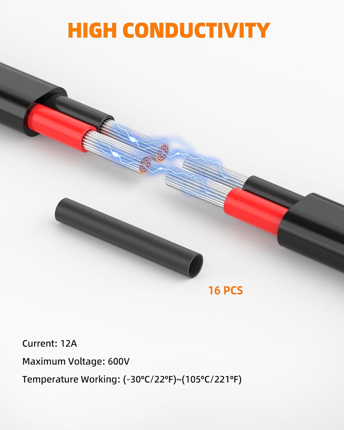 10 Gauge Wire, 10 AWG 2 Conductor Electrical Wire, Flexible/Oxygen-Free Tinned Copper/Stranded PVC 10/2 Cord for Automotive, Marine, LED Strips, Solar, RV, Lighting (30FT)