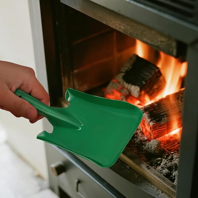 BESPORTBLE Ash Scoop for Fireplace, Fire Pit & Wood Stove – Small Iron Coal Hand Shovel, Compact Metal Cleaning Tool, Green