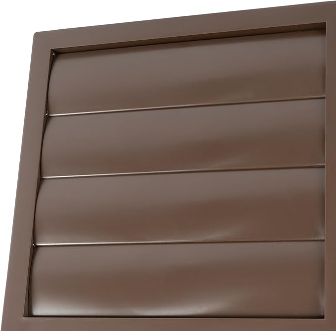 Plastic 6" Black Dryer Vent Cover with Flange - Exhaust Ventilation Grille with Shutters - Louvered Air Vent for Bathroom, Kitchen, Garage various Ventilation Systems Ø5.9" / 7.5" x 7.5"