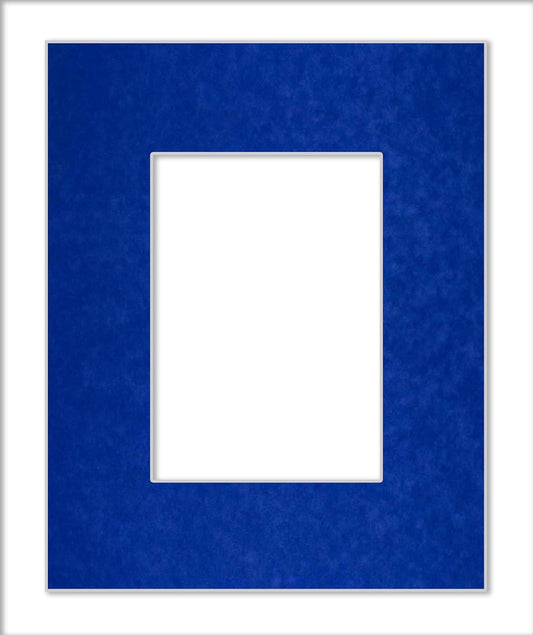 11x14 Mat Bevel Cut for 8.5x11 Photos - Acid Free Royal Blue Suede Precut Matboard - For Pictures, Photos, Framing - 4-ply Thickness