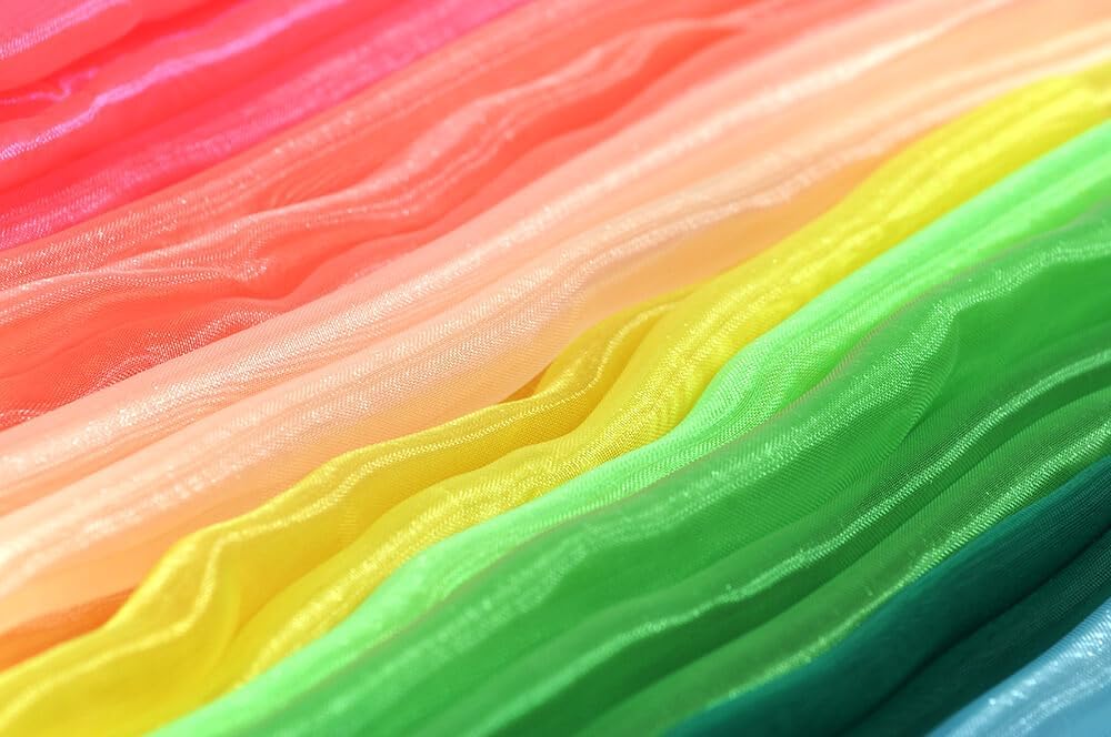 Organza Fabric 10 Yard Bridal Solid Sheer Bolt for Home Décor, Table Décor, Bridal, Fashion, Crafts, Decorations Silky Shiny Organza 44" - (10 Yard, Black)