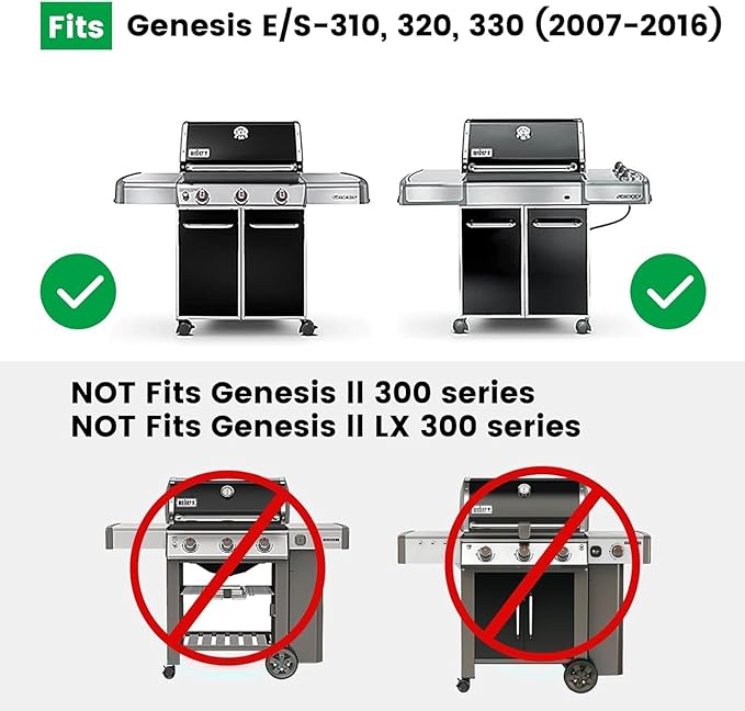 Grill Parts for Weber Genesis 300 Series, 19.5" Grill Grates for Weber Genesis E-310, E-320, E-330, 304 Stainless Steel Replacement Parts for Weber Genesis 7528 7524