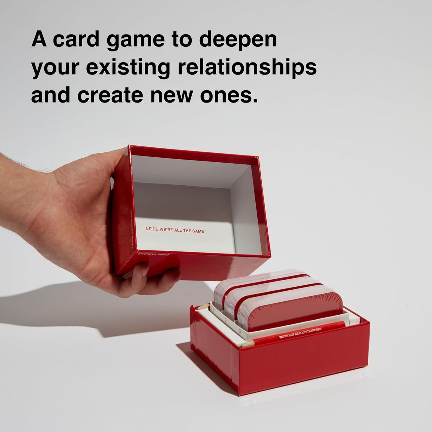 WE'RE NOT REALLY STRANGERS Card Game - 150 Conversation Cards for Couples, Friends, and Strangers - Icebreakers for Game and Date Nights, & Parties - Games for Adults and Teens, Ages 15+, 2-6 Players