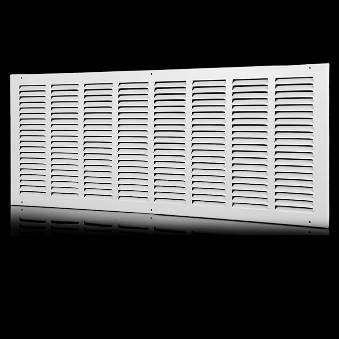 32x12 Return Air Grille(Duct Opening Size),Air Return Vent Cover,Flat Vent Cover,Rejillas De Aire Acondicionado Para Casa,Return Air Grilles,Outer Dimensions:33.75"Wx13.75"H(32"W x 12"H, Duct Opening)