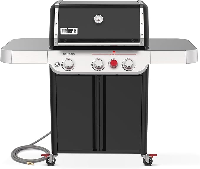 Weber Genesis E-325 Natural Gas Grill for Outdoor Cooking, 3 Burners, Black