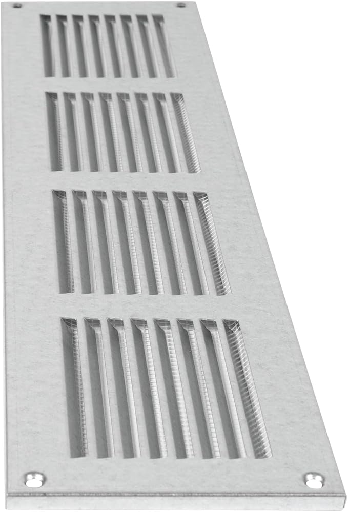 Repa Market Air Vent Cover 16x4 Inch (Outer Dimensions) Galvanized Steel Louvered Grill Cover with Mesh Screen/Wall or Ceiling Vent/HVAC Register for Indoor and Outdoor Ventilation