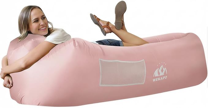 WEKAPO Inflatable Sun Lounger, Air Sofa, Hammock, Portable, Waterproof and Leak-Proof, Ideal for Backyard, Beach, Travel, Camping, Picnics and Music Festivals