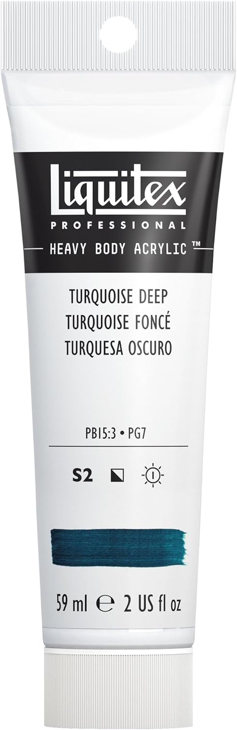 Liquitex Professional Heavy Body Acrylic Paint, 2-oz (59ml) Tube, Turquoise Deep