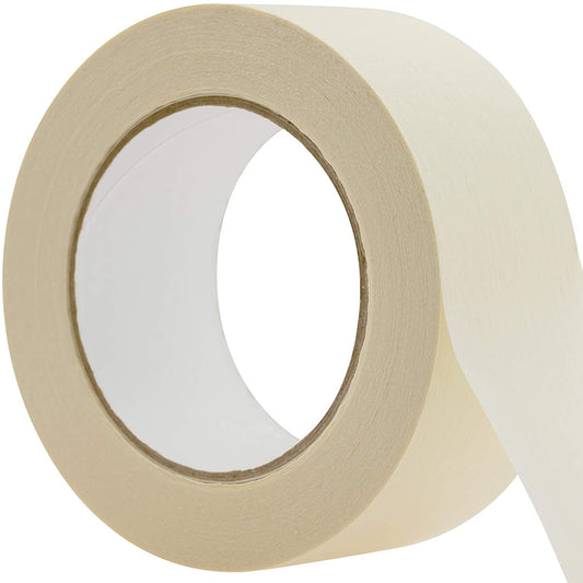No-Residue 2 Inch 60 Yard Masking Tape 1 Pk. Easy-Tear Pro-Grade Removable Painters Tape Great for Home, Office or Commercial Contractor. Clean Drip-Free Painting with Wide Crepe Paper Rolls.
