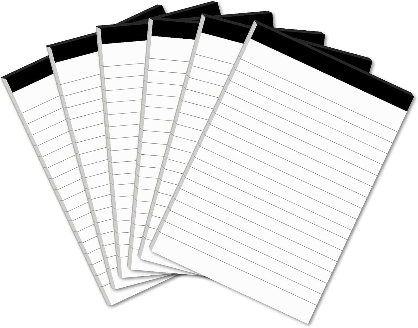 6 Pcs Perforated Note Pads College Ruled - 4" x 6" Inch Writing Notepad for Daily Planning - Perforated Small Notepads with 31 Sheets per Pad - Ruled Papers