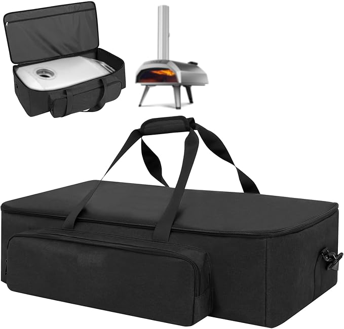Pizza Oven Carry Bag Compatible with Ooni Karu 12 & Karu 2, Ooni Pizza Oven Accessories, Outdoor Portable Carrying oven Cover with Chimney Pockets, Water Resistant & Heavy-Duty, Camping Gift, Bag Only