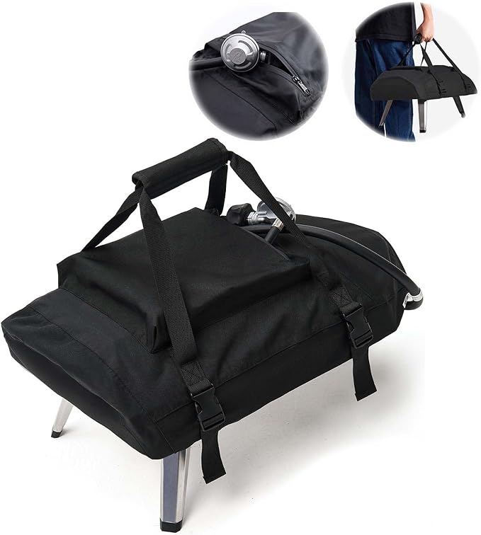 NOELIFE Waterproof Cover for Ooni Koda 12 Pizza Oven, Accessories for Ooni 12, Pizza Maker Carry Cover with Top Pocket for Attachments, with Straps in the Bottom for Fixation (Oven Not Included)