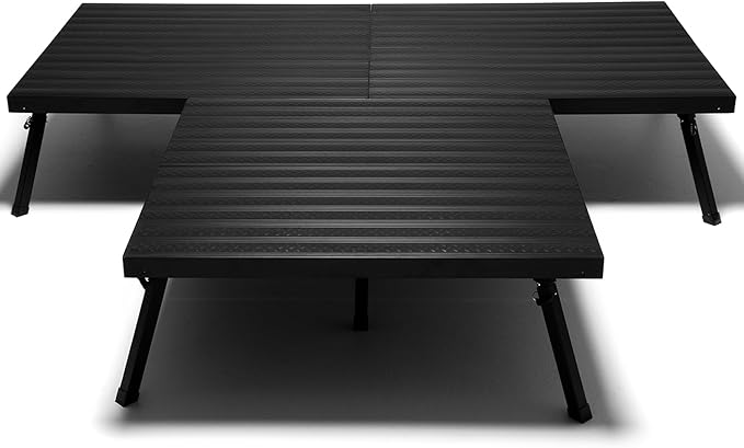 4'x12' MYSTAGE 3 Stage Platform - Portable, Folding Lightweight Aluminum Performance Deck with Adjustable Height 17"-28" - US Patented Design