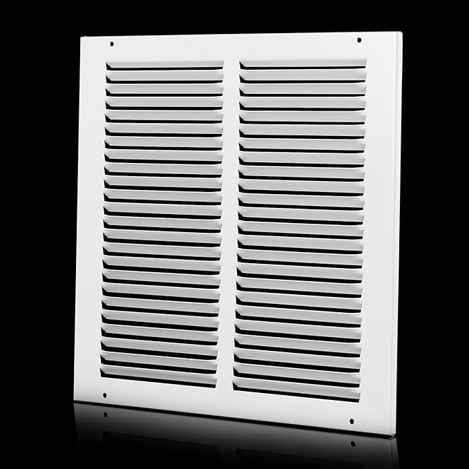 12x12 Return Air Grille(Duct Opening Size),Air Return Vent Cover,Flat Vent Cover,Rejillas De Aire Acondicionado para Casa,Return Air Grilles,Outer Dimensions:13.75"Wx13.75"H(12"Wx12"H, Duct Opening)
