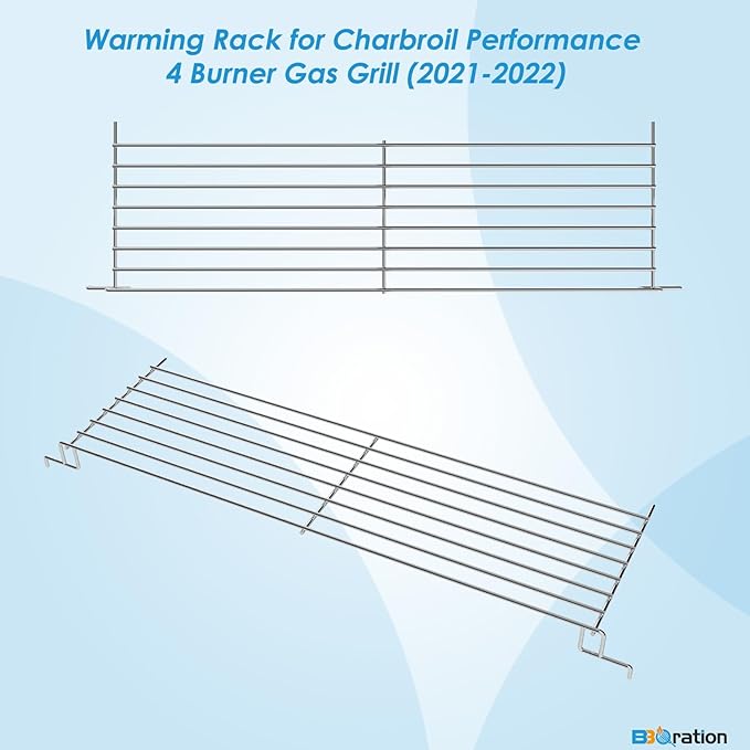 Warming Rack Grill Parts for Charbroil Performance 4 Burner 463352521 463354021 463365021 463365522, G428-0002-W1 Grill Swing Away Grid for Charbroil Grill Replacement Parts