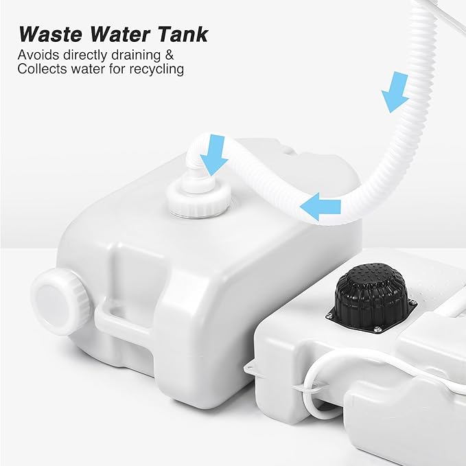 Yescom 17L Portable Sink Hand Wash Station with Pump & 24L Water Tank, Hand Washing Station for RV Travel Outdoor Camping Food Booth