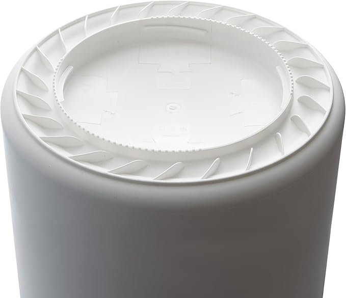 Winco Heavy-Duty Round Waste Container/Trash Can, 20 Gallon, White